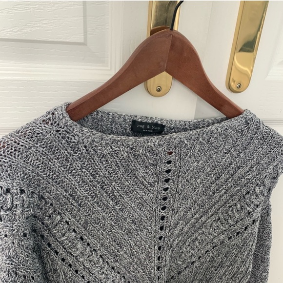 Rag & Bone Boat Neck Cable Knit Sweater - Picture 3 of 4